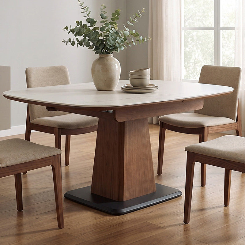 French retro multi-tier slate dining table - modern minimalist home dining table - cross-border e-commerce restaurant rectangular dining table