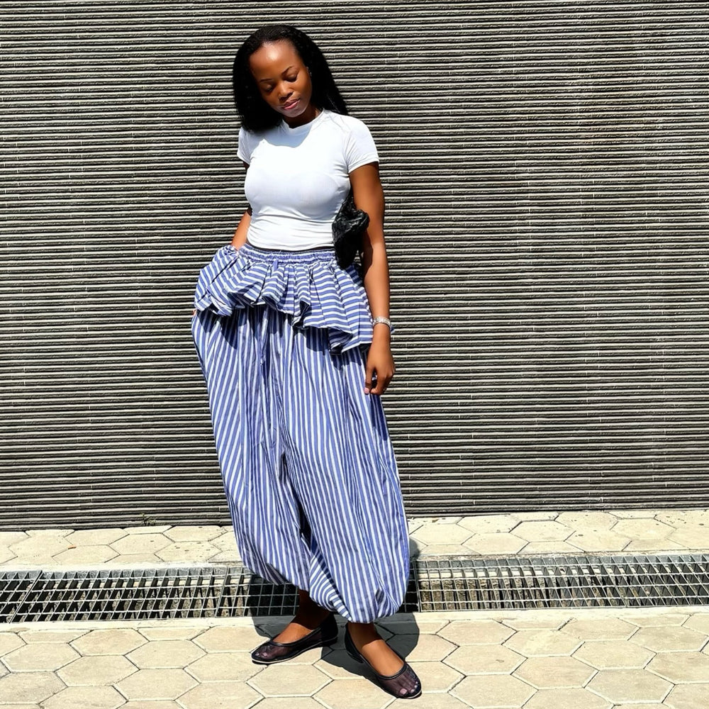 Fashion cross-border women's clothing  summer new style elegant lapel stripes sleeveless tops leather curtain wide-leg pants suit