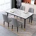 Nordic light luxury dining table and chair set, minimalist dining table for home, small apartment dining table, rectangular dining table for 4 or 6 people