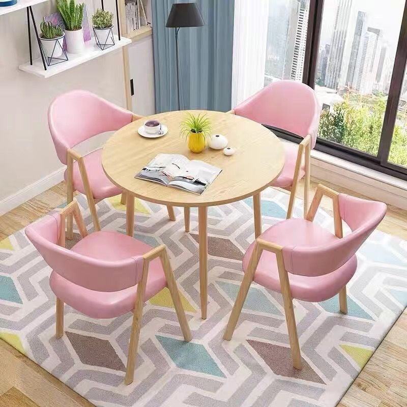 A brief discussion on table and chair combination coffee shop milk tea shop round table office casual small apartment dining table scandinavianfor home