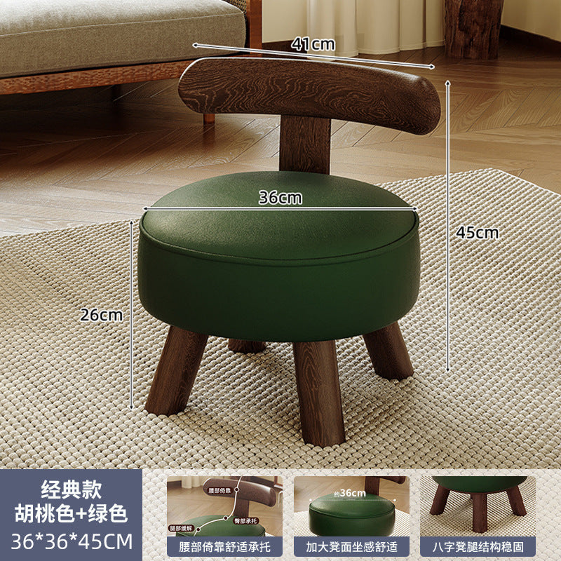 Children's solid wood rotating small chair Door shoe changing stool Coffee table bench Sofa stool Living room small stool Household low stool