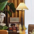 Floor lamp living room sofa side sense of design atmosphere lamp pleated american high-end retro bedroom bedside table lamp