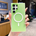compatible samsung s26 ultra jelly magnetic 2-in-1 phone case a57 matte anti-drop protective cover s25