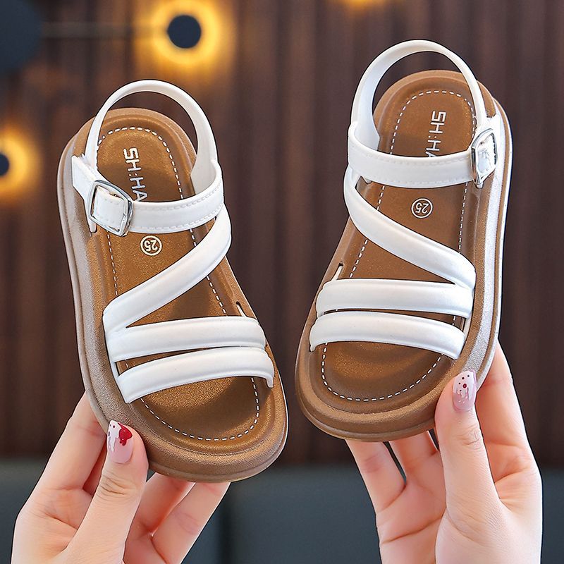 Girls' open-toe sandals: stylish summer new arrivals - korean style, princess-inspired, cute, versatile, and chic for students