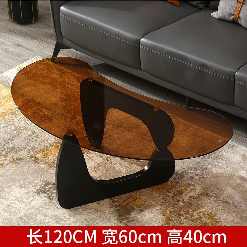 Internet celebrity designer yaguchi yu glass coffee table living room accessible luxury small apartment for home creative classy sofa side table