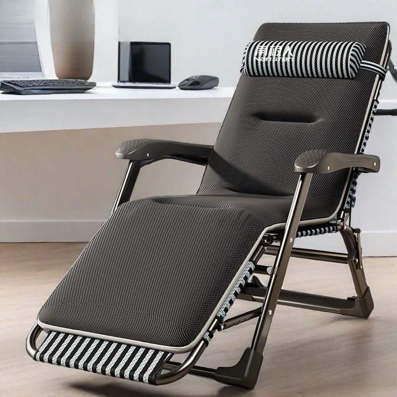 Nanjiren foldable bed nap for home lunch break portable office foldable recliner thickened bold balcony casual chair