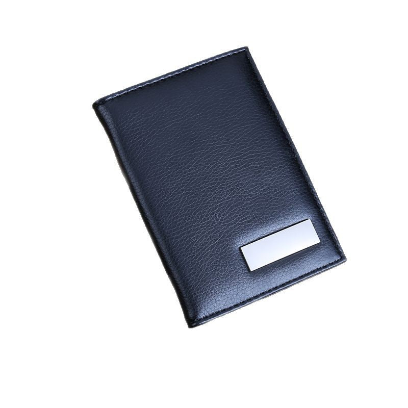 Passport bag Cross-border solid color premium leather document travel bag anti-magnetic theft RFID custom passport holder protective cover