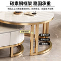 Coffee table living room for homeaccessible luxury oval modern casual type popular glass small tea table slate small apartment accessible luxury