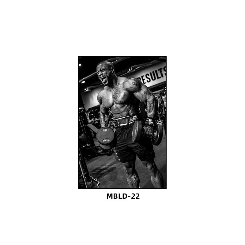 Gym wall decoration painting Brandon Hendrickson boxing gym fighting muscle man hanging painting bodybuilding personal trainer