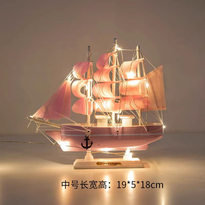 Smooth sailing sailboat model ornaments home decoration living room tv wine cabinet crafts graduate birthday gift