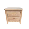 Solid wood bedside table for home bedroom, lockable storage cabinet, small rental room bedside storage chest, no assembly required