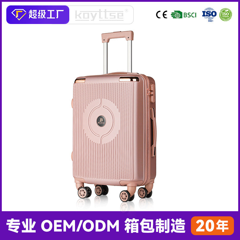 Cross-border new business luggage wholesale high value student ABS password box trolley case boarding case