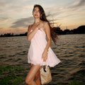 European and american export women's clothing  summer new arrival: elegant & alluring sleeveless chiffon cami backless dress - wholesale