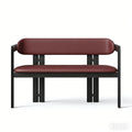 Medieval style solid wood bench for home stool bed end stool backrest bench soft bench black shoe changing stool