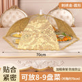 New foldable food cover for home use - multi-purpose tabletop lid for leftovers, multi-layer design, mosquito and fly protection