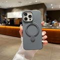 Suitable for apple 17promax mobile phone case liquid silicone magnetic holder iphone15 protective cover 12promax
