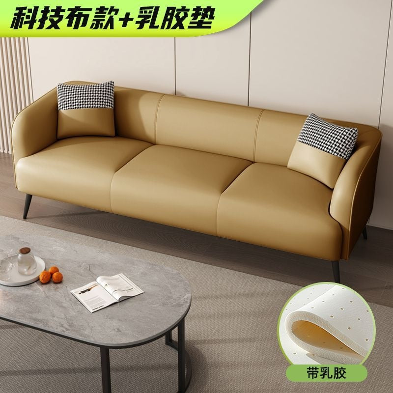 Fully assembled technical fabric sofa small apartment scandinavian double two or three people living room rental apartment popular style simple