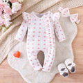 Export children's clothing cute baby girl plaidlong sleeves jumpsuit head estimate