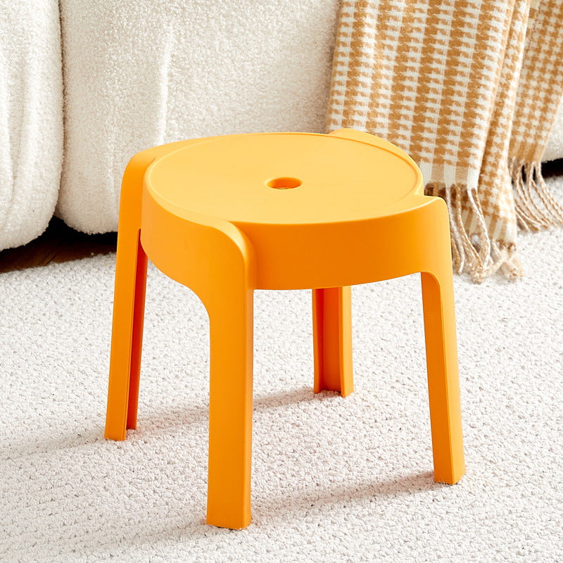 Plastic stool thickenedfor home dining table cooked rubber stool casual high stool scandinavian living room backrest square round windmill new