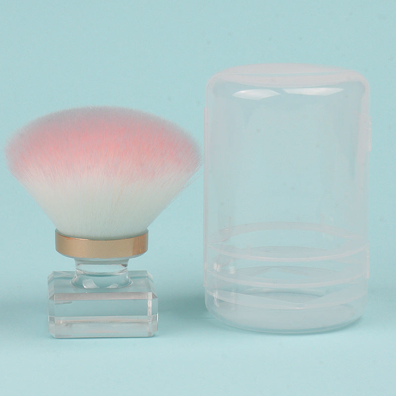 Single manicure brush mushroom head manicure dust brush powder bottom brush portable storage plastic bottom base loose powder brush makeup brush