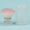 Aromatherapy round head transparent-mushroom head powder three-color hair powder brush + round transparent pp box packaging