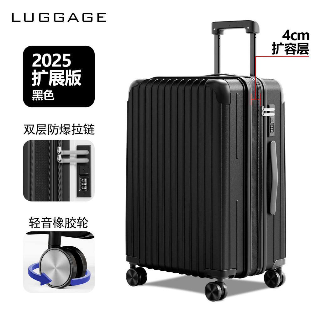 Large-capacity suitcase men's new products in 2025 can be expanded, strong and durable 28-inch password women's box universal wheel