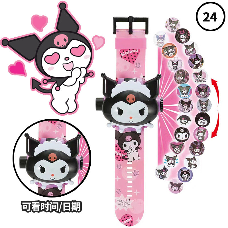 Kuromi projector watch - cartoon electronic light-up toy, creative gift, children's educational electronic watch gift