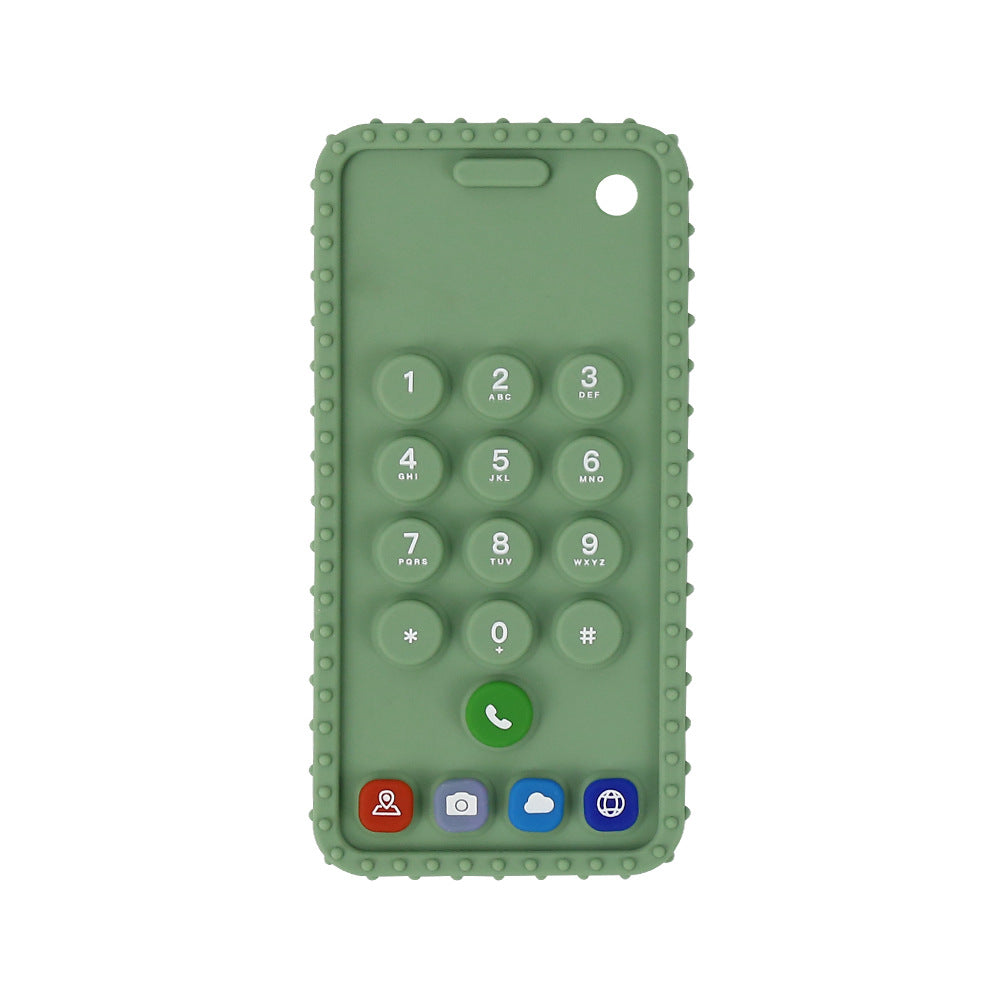 Baby Teether Toy Press Mobile Phone Toothpaste Food Grade Silicone Molar Stick Remote Control Baby Toy