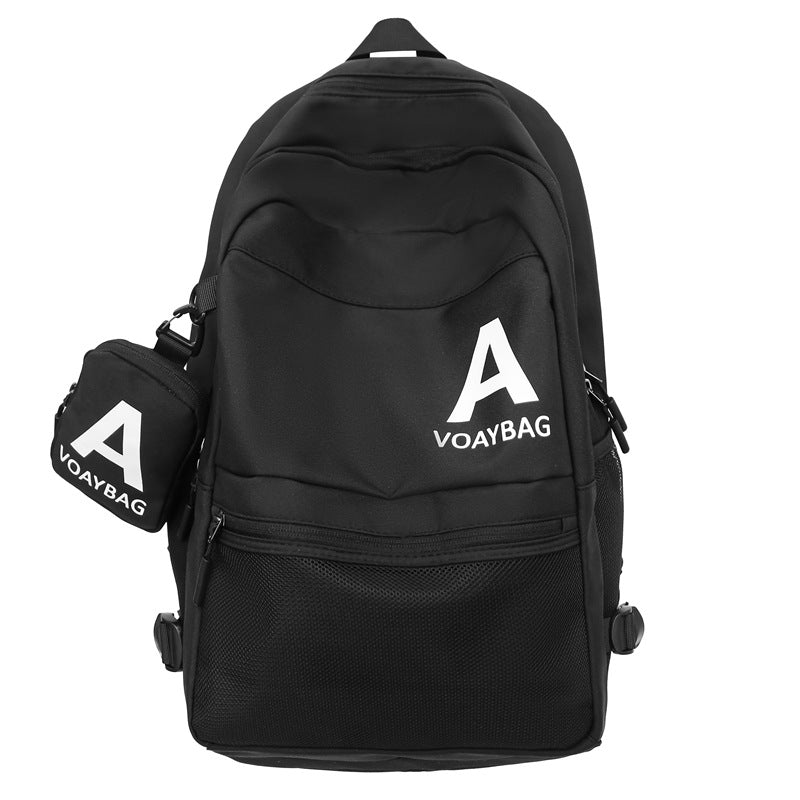 Backpack New Trend Simple Large Capacity Student Backpack Outdoor Travel Sports Backpack Men and Women