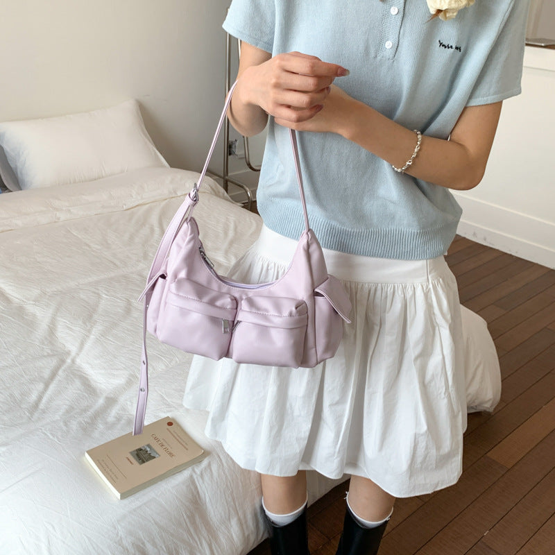 Cross-border 2025 new sweet and cool Spice Girls locomotive bag retro fashion textured shoulder bag commuting large capacity tote bag
