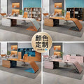 Painted boss table accessible luxuryfashion manager table casual modern female president desk creative stylish table and chair combination