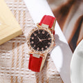 Women's faux leather strap digital luminous quartz watch - simple fashion wristwatch for students