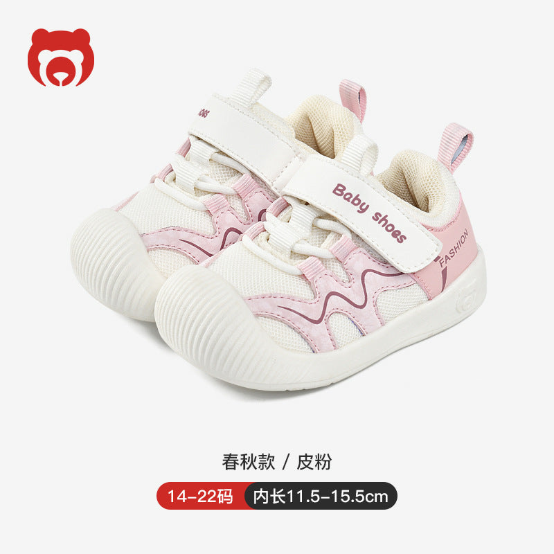 Toddler shoes for boys, spring and autumn infant shoes, soft sole functional mesh shoes, baby shoes for boys aged 1-3 years