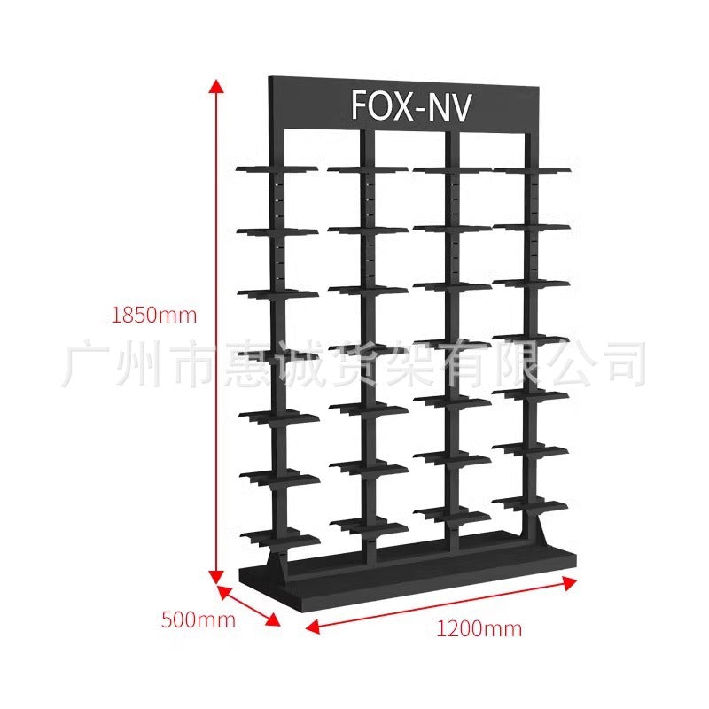 Clothing store display rack men's clothing women's clothing shelf display floor-to-ceiling shoe store shoe rack live broadcast Nakajima wrought iron shelf