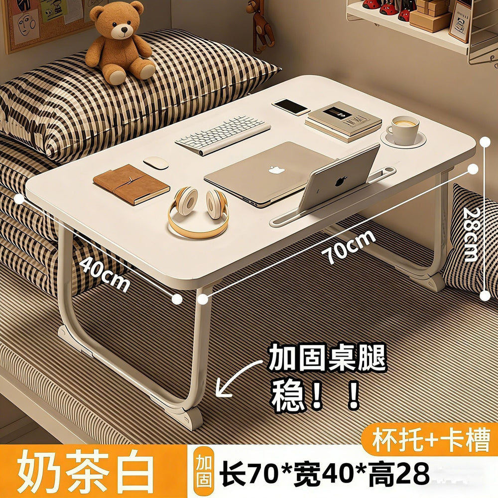 Bedside desk folding small table student dormitory writing desk dorm room essential laptop table assembly-free