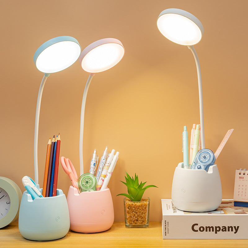 Eye-care led desk lamp - rechargeable & plug-in - perfect for college dorms & kids - protects vision for reading & studying