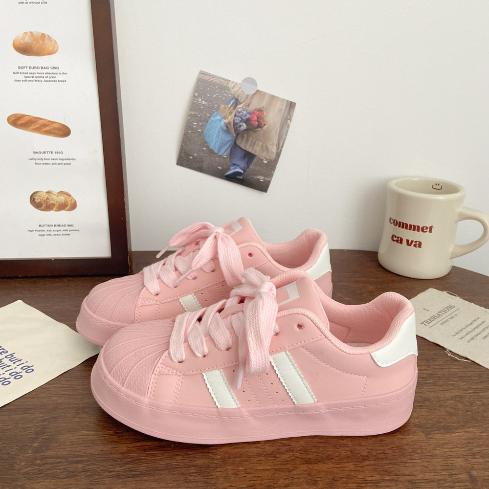 Niche style shell white shoes for women 2026 spring and summer new arrivalcutecasual sneakers trendy korean style easiest for match student sneakers
