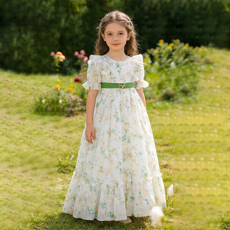 Girls' chiffon dress - new  summer collection - printed beach dress - vacation style - kids' dress - in stock & ready to ship (dropshipping available)