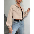 fashion  winter new arrivalretrocasual lapel loose corduroy jacket outwear women