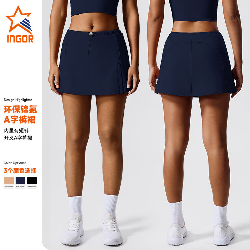 Summer outdoor high-waisted slimming golf & tennis skirt - anti-exposure sports mini skirt for running, fitness, and slim-fit activewear