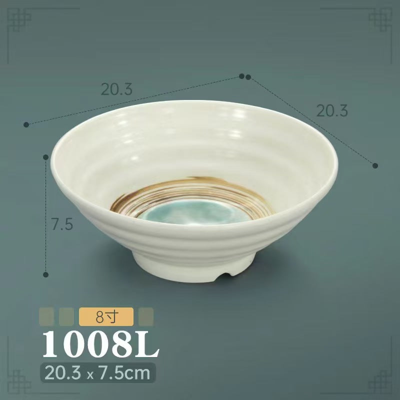 Melamine hot pot side dish plate beef plate imitation porcelain sushi plate korean style barbecue dish plate palace style hotel bowl and dish suit