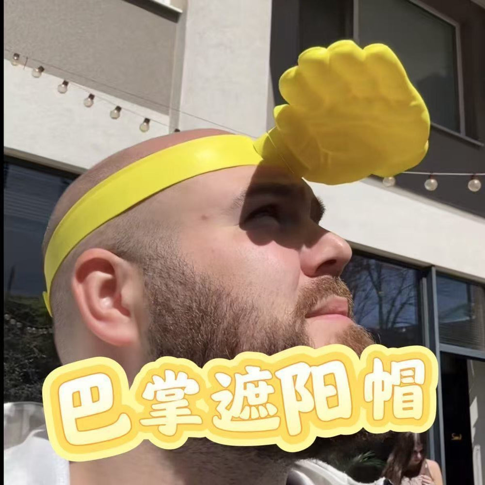 Creative and funny 3d printed palm sun hat palm headband summer outdoor sun protection hat kids abstract gift