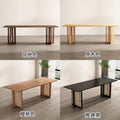 Nordic solid wood rattan dining table and chair set - compact, minimalist design for home, restaurant, or b&b - rectangular dining table