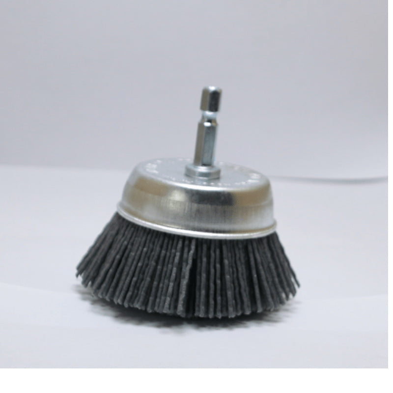 Processing Custom Grinding Wire Wheel Hexagonal Rod Bowl Rod Flat Cliff Cypress Root Carving Grinding and Polishing Abrasive Wire Wheel Polishing Wheel