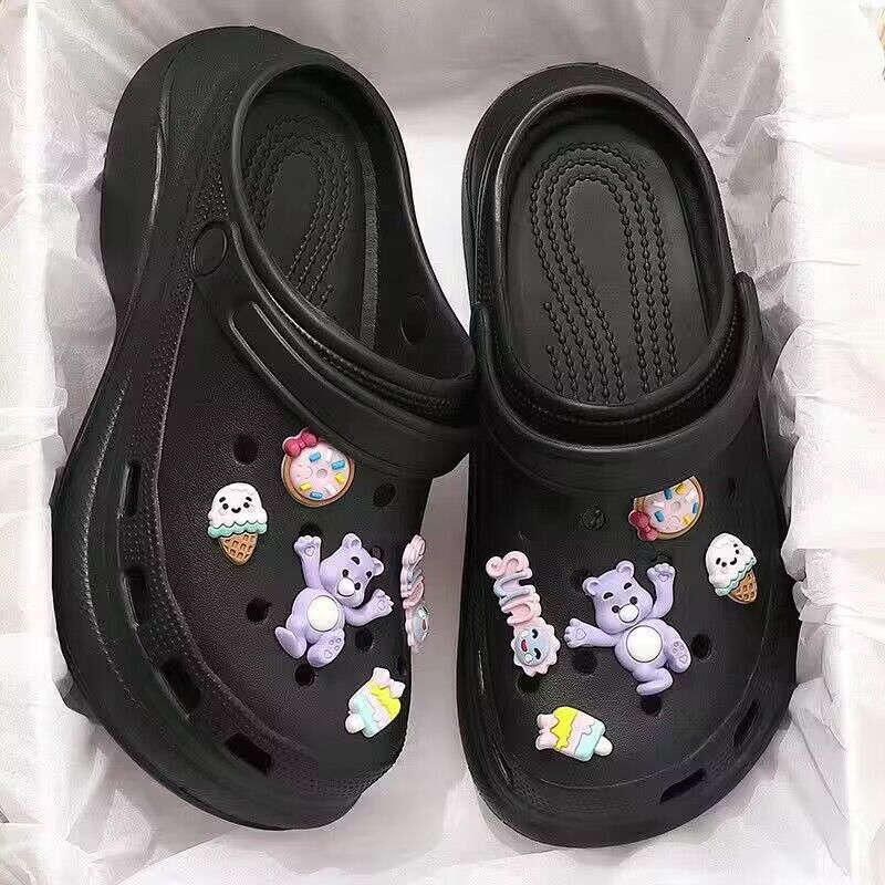 New arrival hole slippers for women student dormitory outwearfashionthick sole beach toe sandals summer popularins