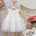 【ready to ship】girls' dress -  summer new korean style lace tulle dress - birthday gift princess dress