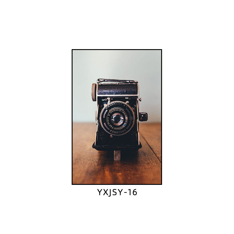 Camera photography Decorative painting Photo studio Black and white industrial style hanging painting Media studio Camera mural