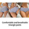 women's underwear: summer ice silk high-stretch mid-waist plus size breathable mesh sexy lace triangle panties