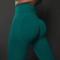 Spring/summer new solid color knitted seamless peach lift high-waisted yoga leggings for women - tummy control, butt enhancement, running, workout, and fitness