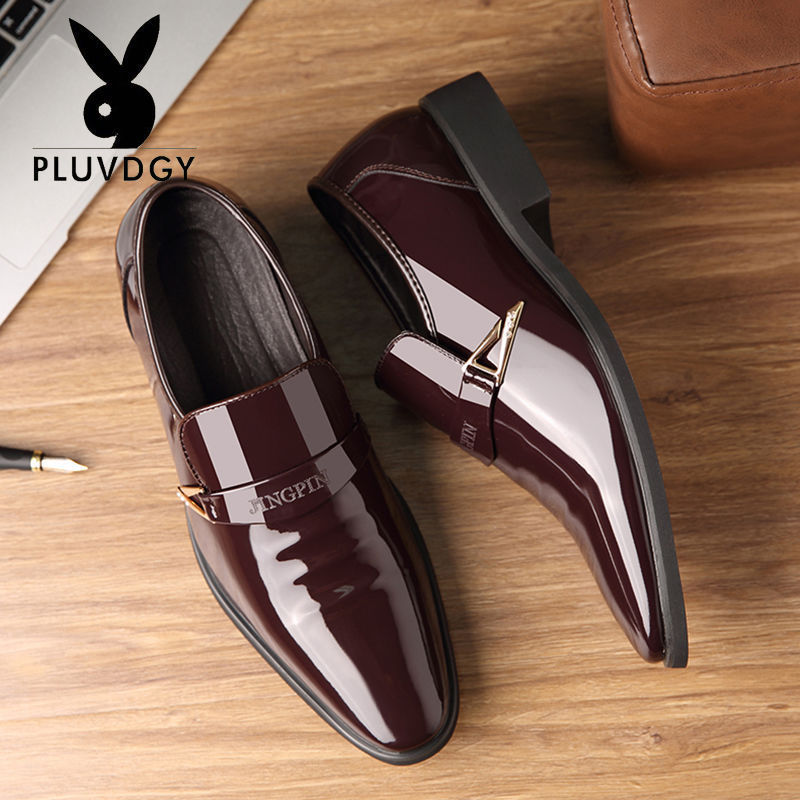 【100% full grain leather】men's leather dress shoes - business formal, casual, soft sole, breathable, slip-on work shoes